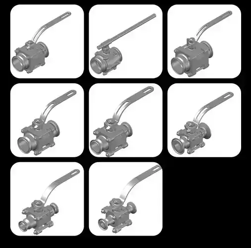 Sanitary Ball Valve TC Complete Set Handle 1-2 in to 4 in