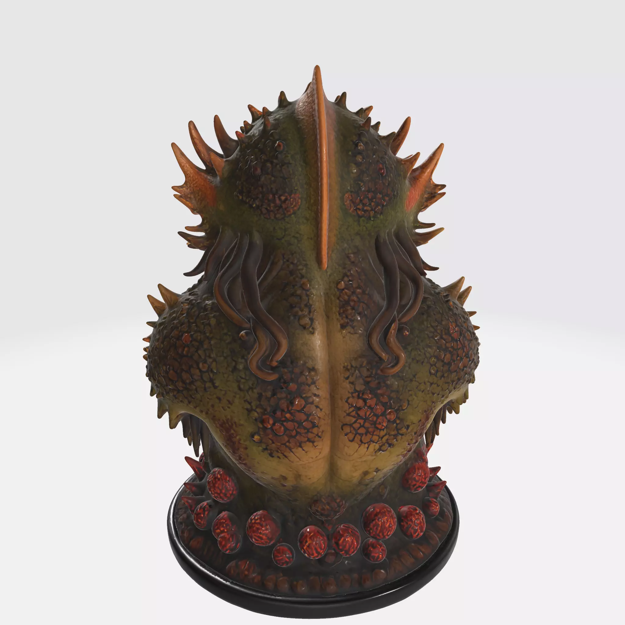 Terrifying Sea Monster Bust Mythical Ocean Creature Statue 3D print model_3