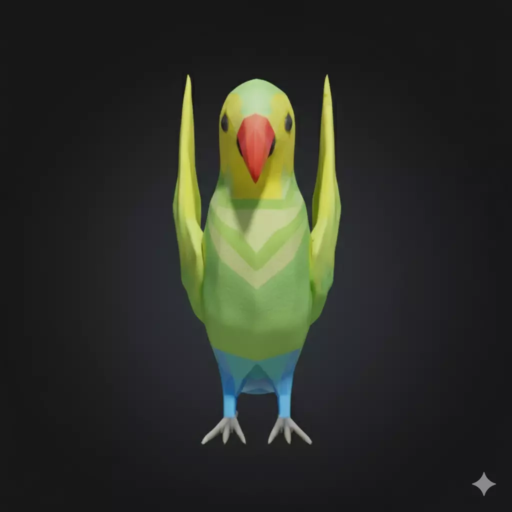 Geometric Parrot 3D Modern Decorative Sculpture Free 3D print model