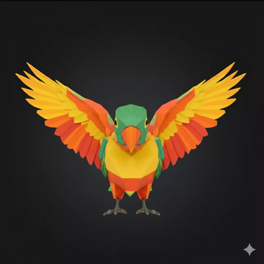 Geometric Parrot 3D Modern Decorative Sculpture Free 3D print model