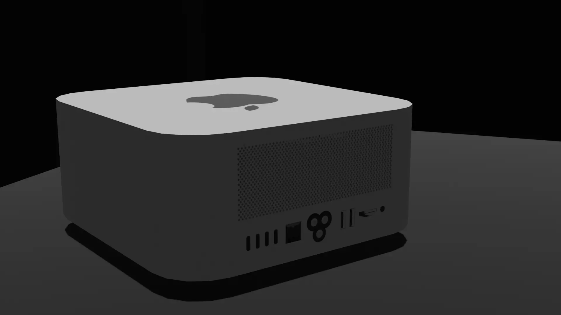 Apple Mac Studio Low Poly Low-poly 3D model_2
