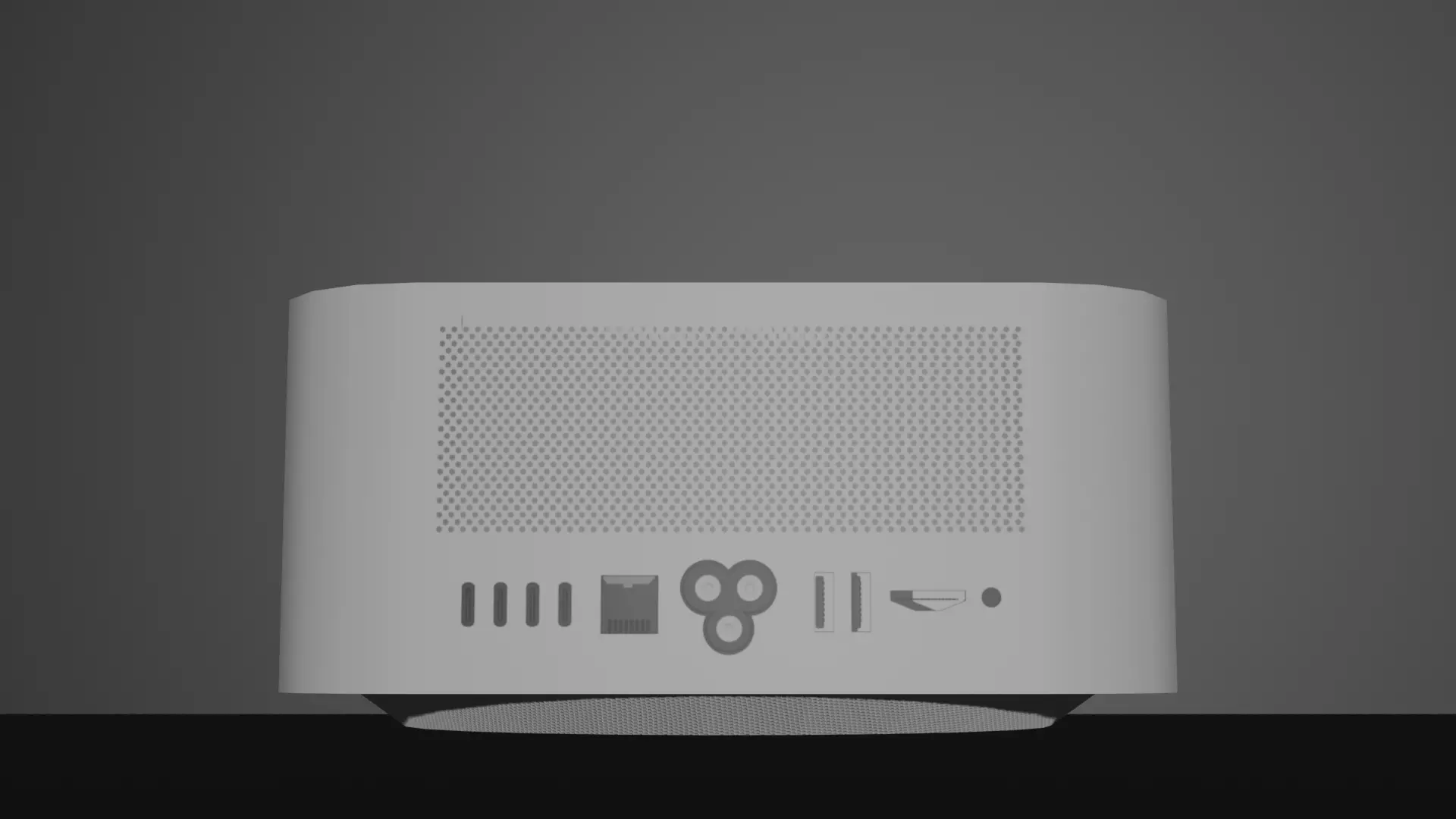 Apple Mac Studio Low Poly Low-poly 3D model_1