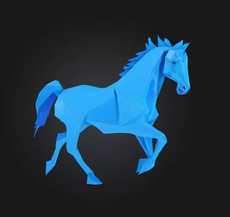 Geometric Horse 3D Modern Decorative Sculpture Free 3D print model