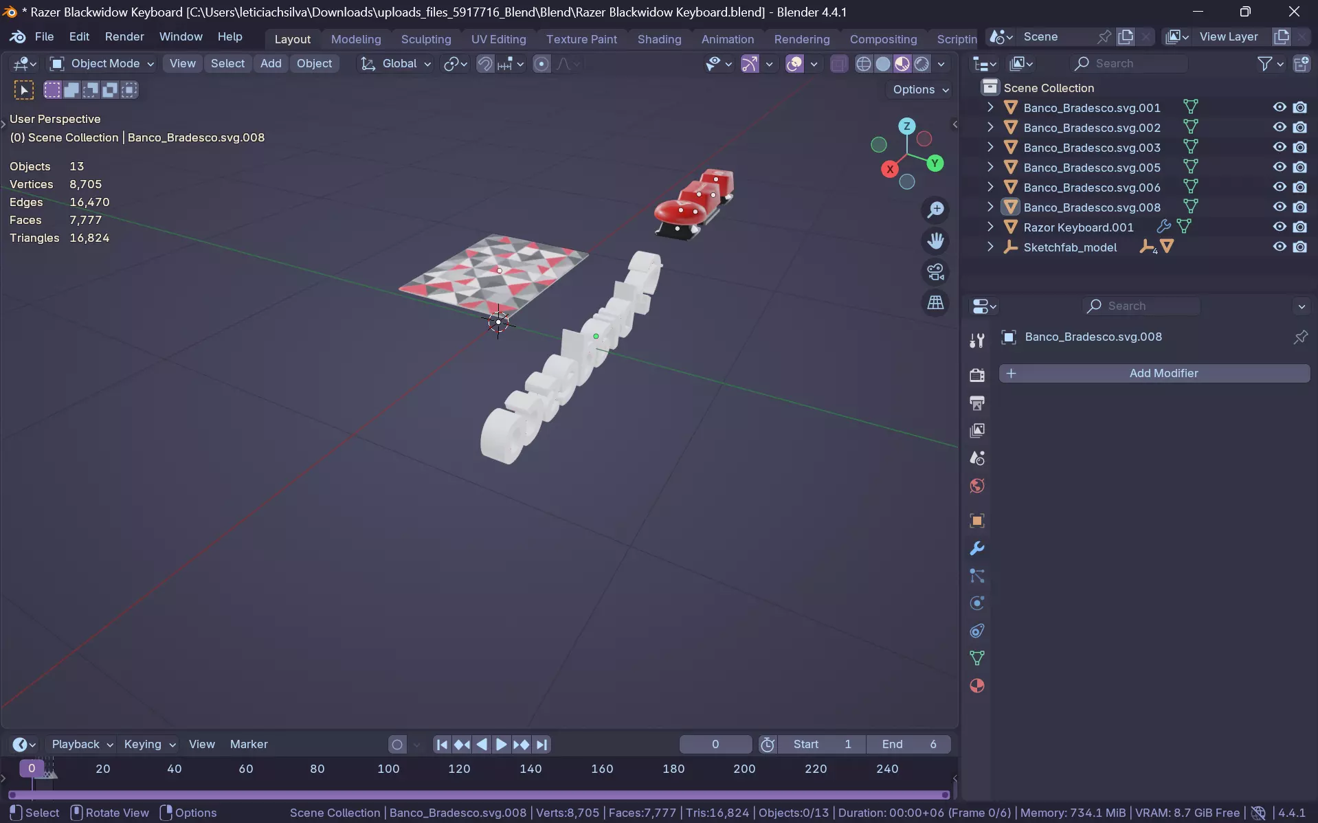 testes Free 3D model