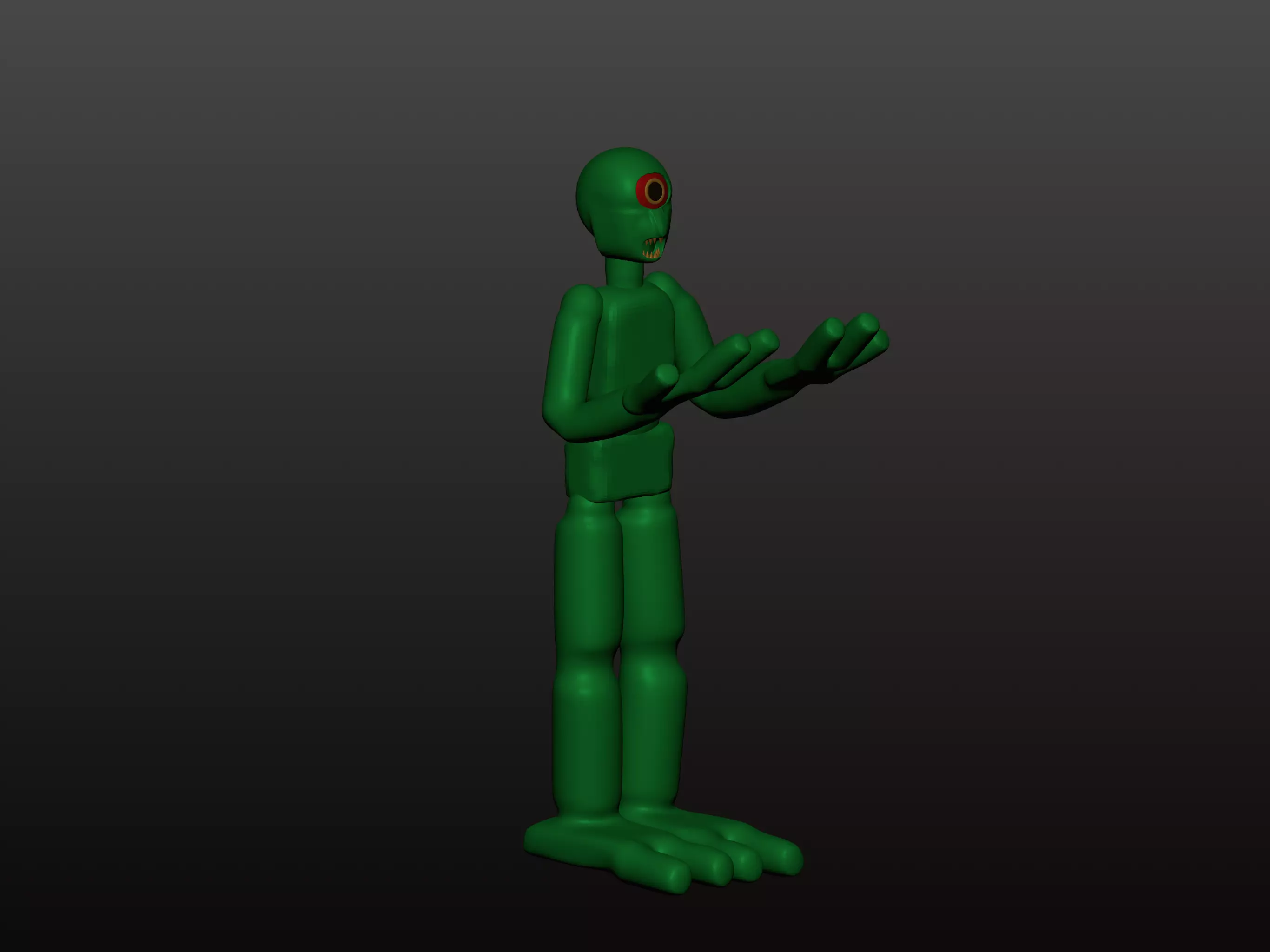Alien Figurine 3D model_1