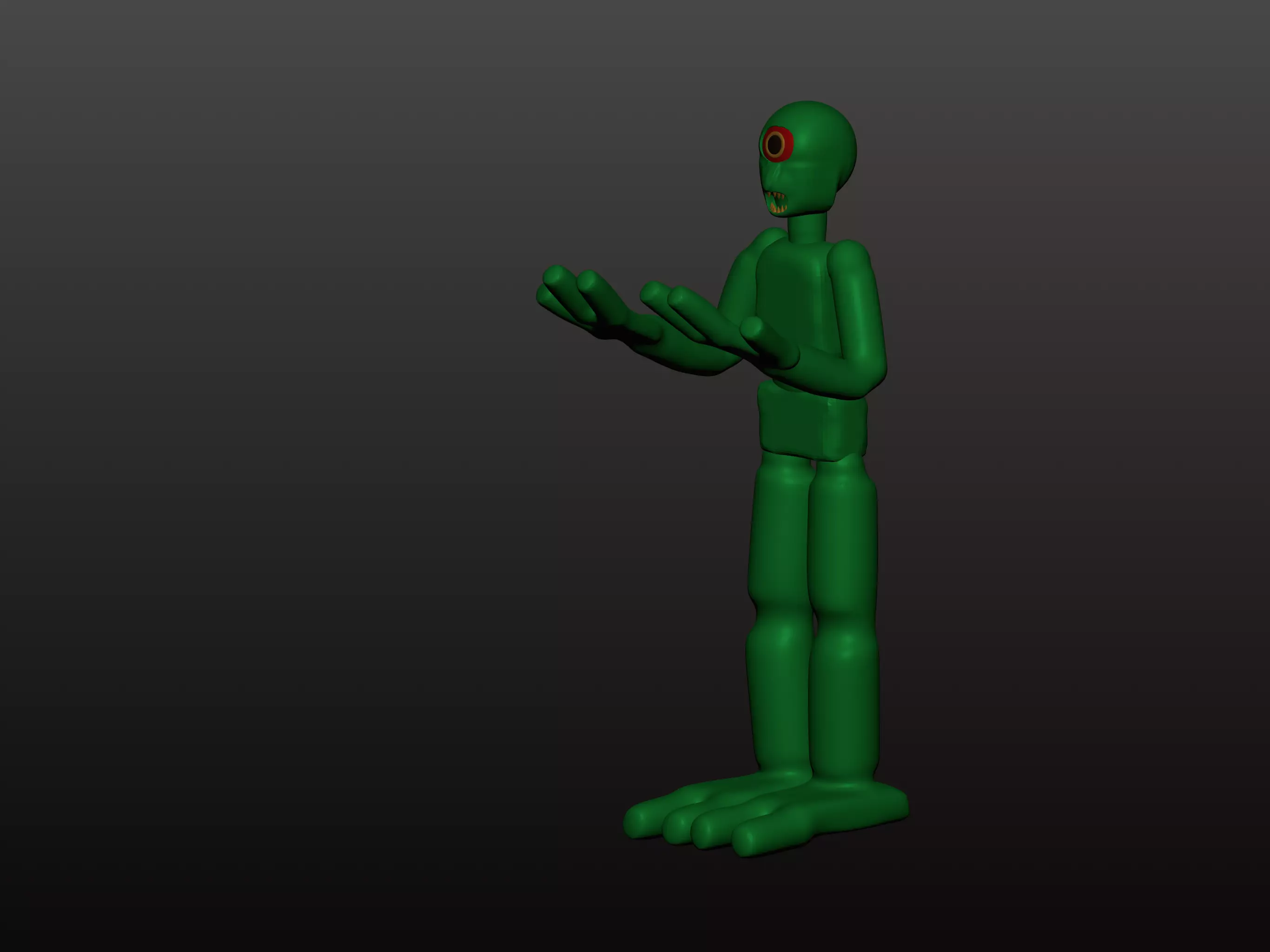 Alien Figurine 3D model_2