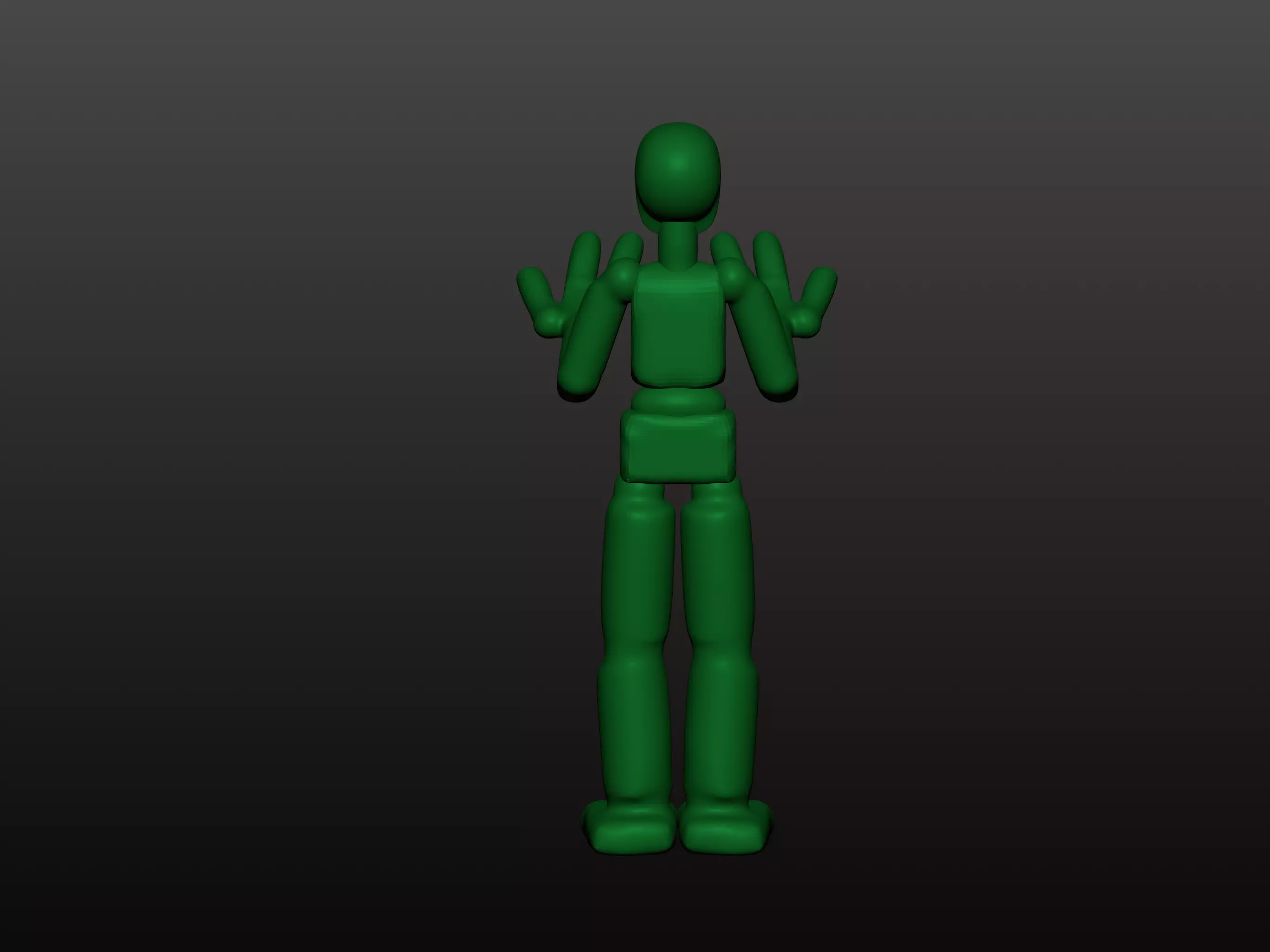 Alien Figurine 3D model_4