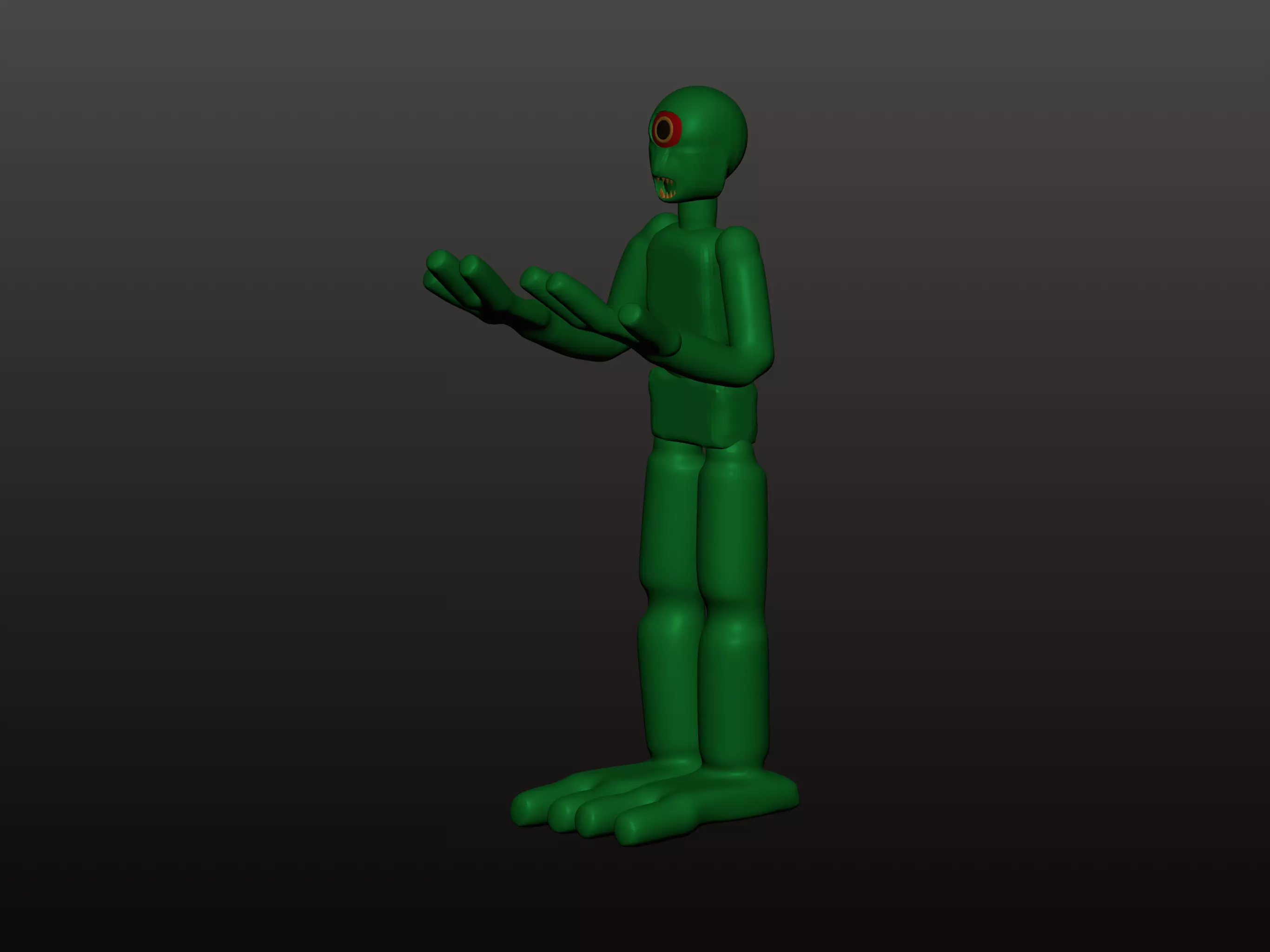 Alien Figurine 3D model_3