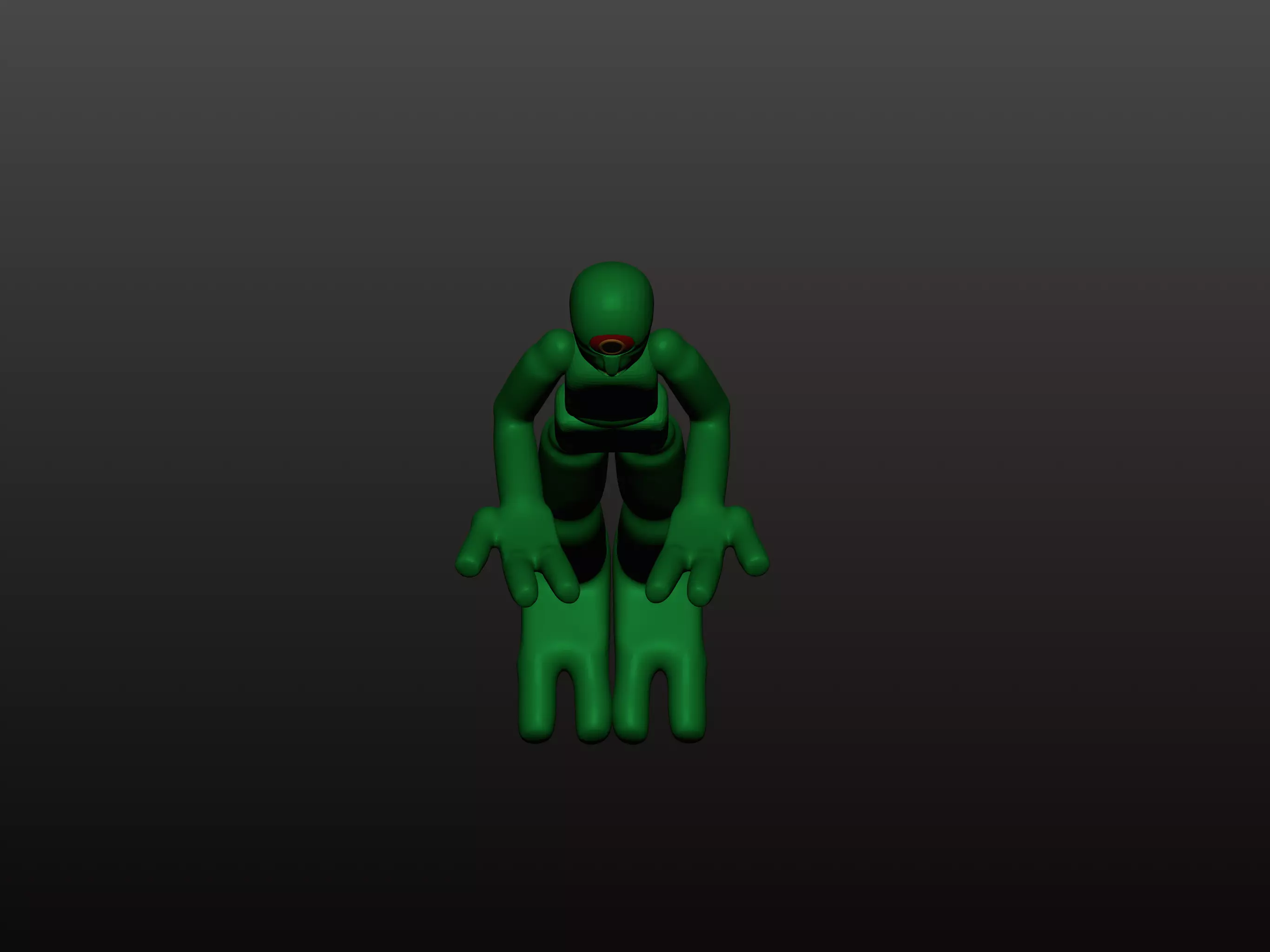 Alien Figurine 3D model_5