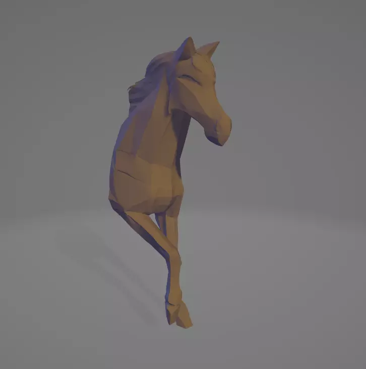 Geometric Horse 3D Modern Decorative Sculpture Free 3D print model