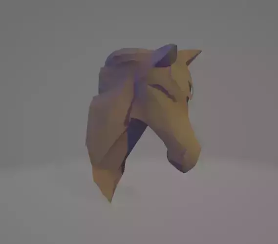 Geometric Horse 3D Modern Decorative Sculpture