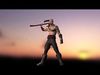 Viking Warrior Low-poly 3D model_1