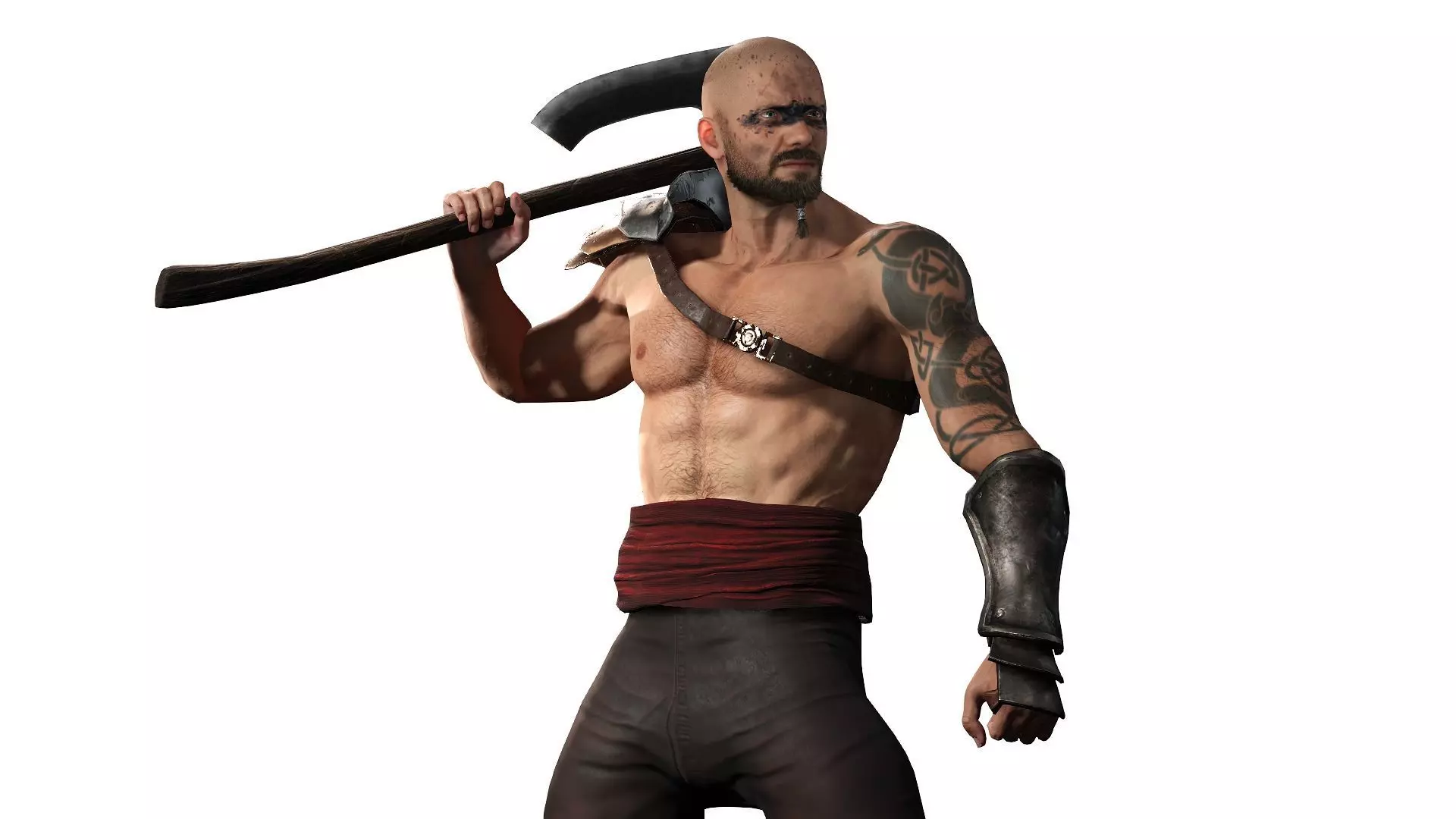 Viking Warrior Low-poly 3D model