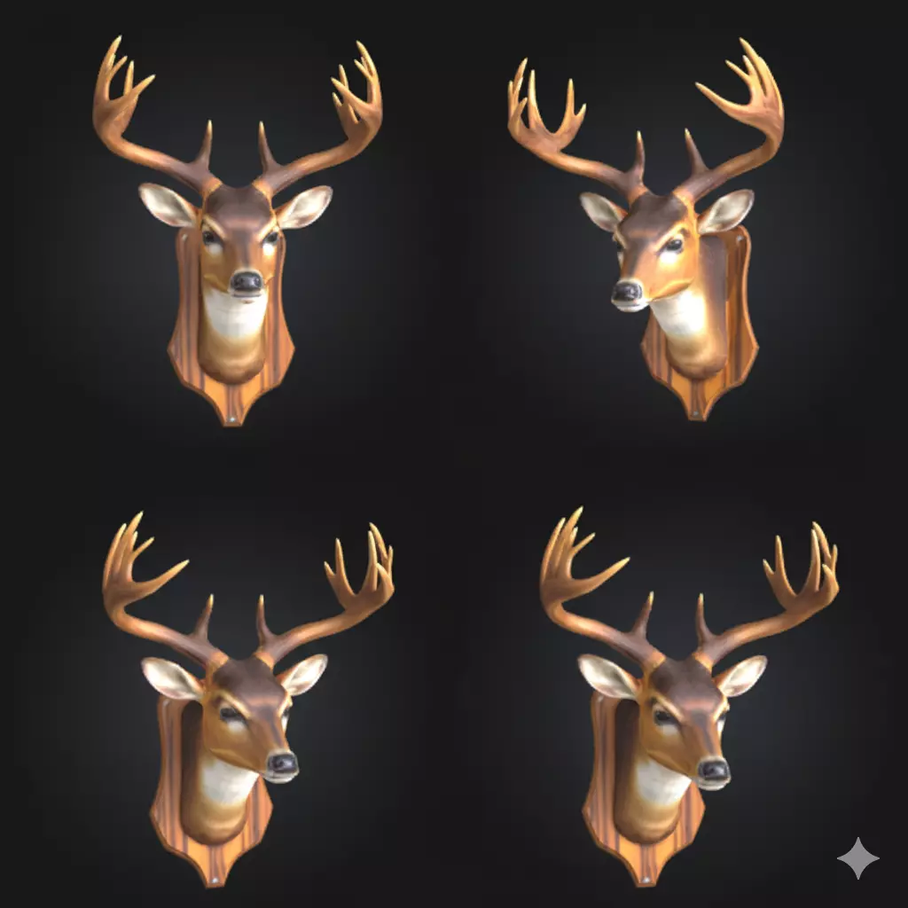 Geometric Deer Head Wall Trophy 3D Modern Decorative Sculpture Free 3D print model_0