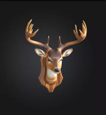 Geometric Deer Head Wall Trophy 3D Modern Decorative Sculpture Free 3D print model_3
