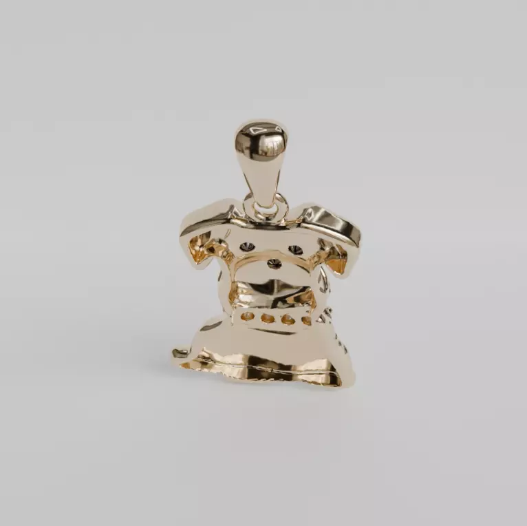 pendant schnauzer 3D print model_3