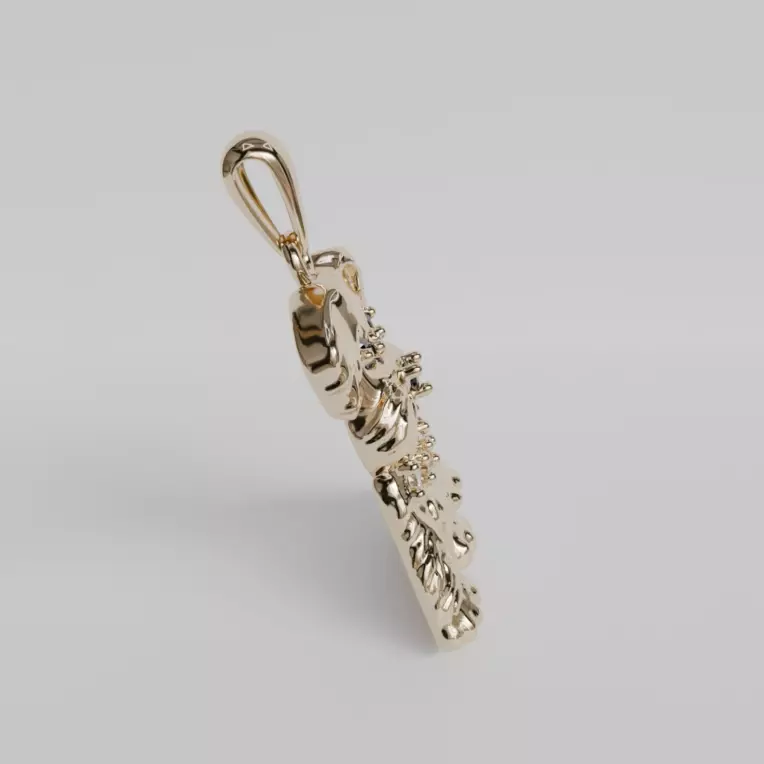 pendant schnauzer 3D print model_2