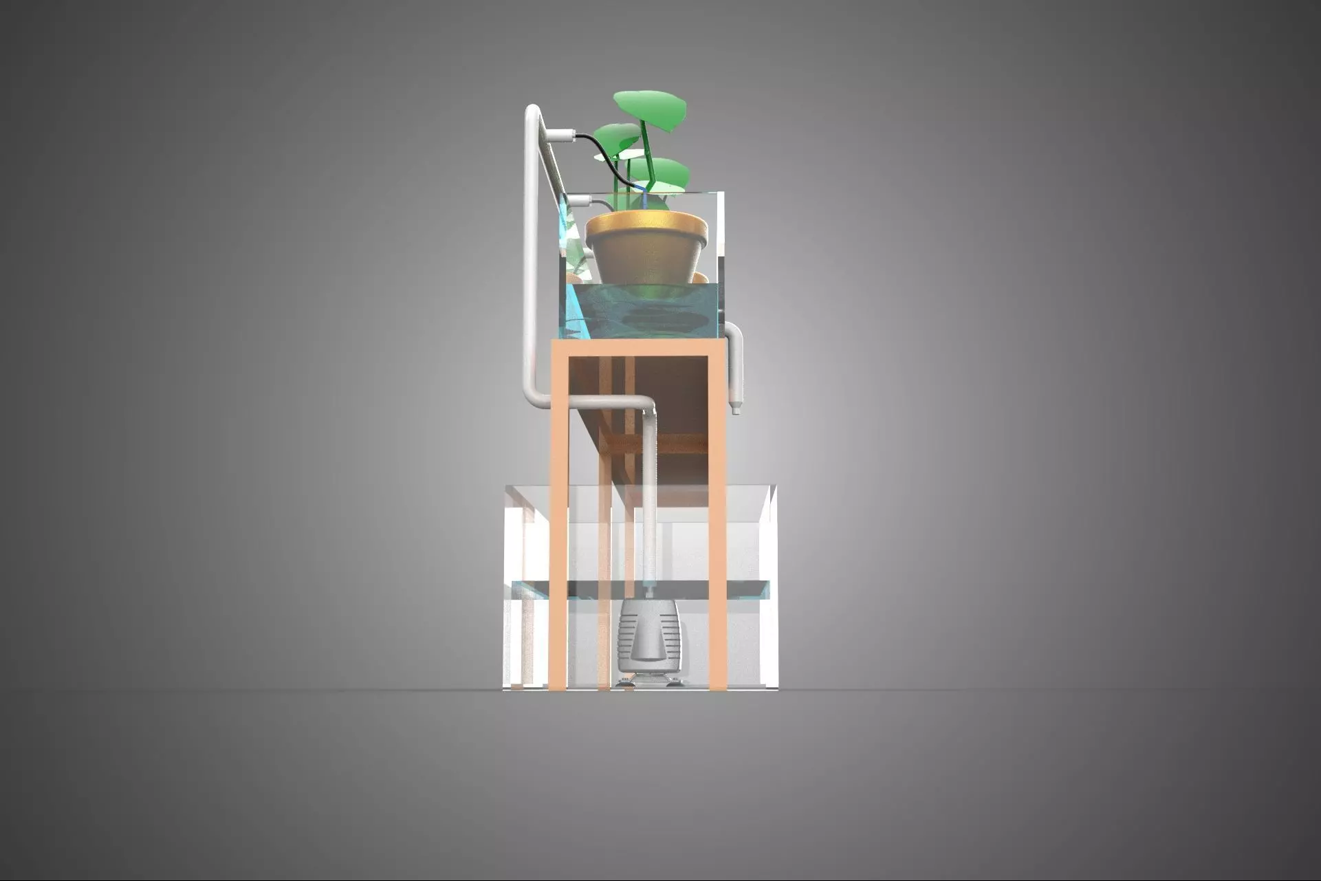 HYDROPONIC GROWTH PLANT FARMING DRIP IRRIGATION SYSTEM GARDENING 3D model_21