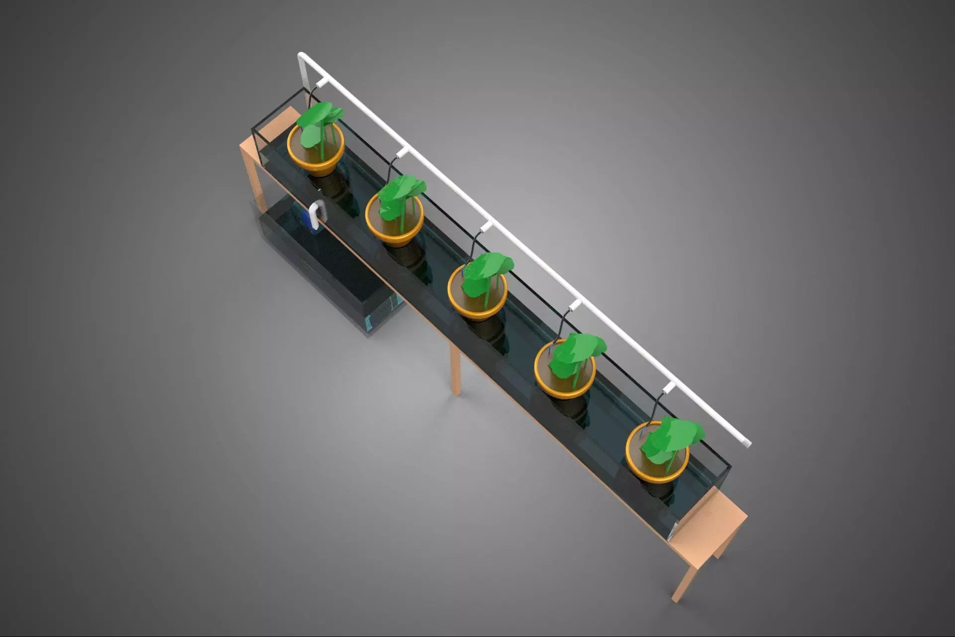 HYDROPONIC GROWTH PLANT FARMING DRIP IRRIGATION SYSTEM GARDENING 3D model_25