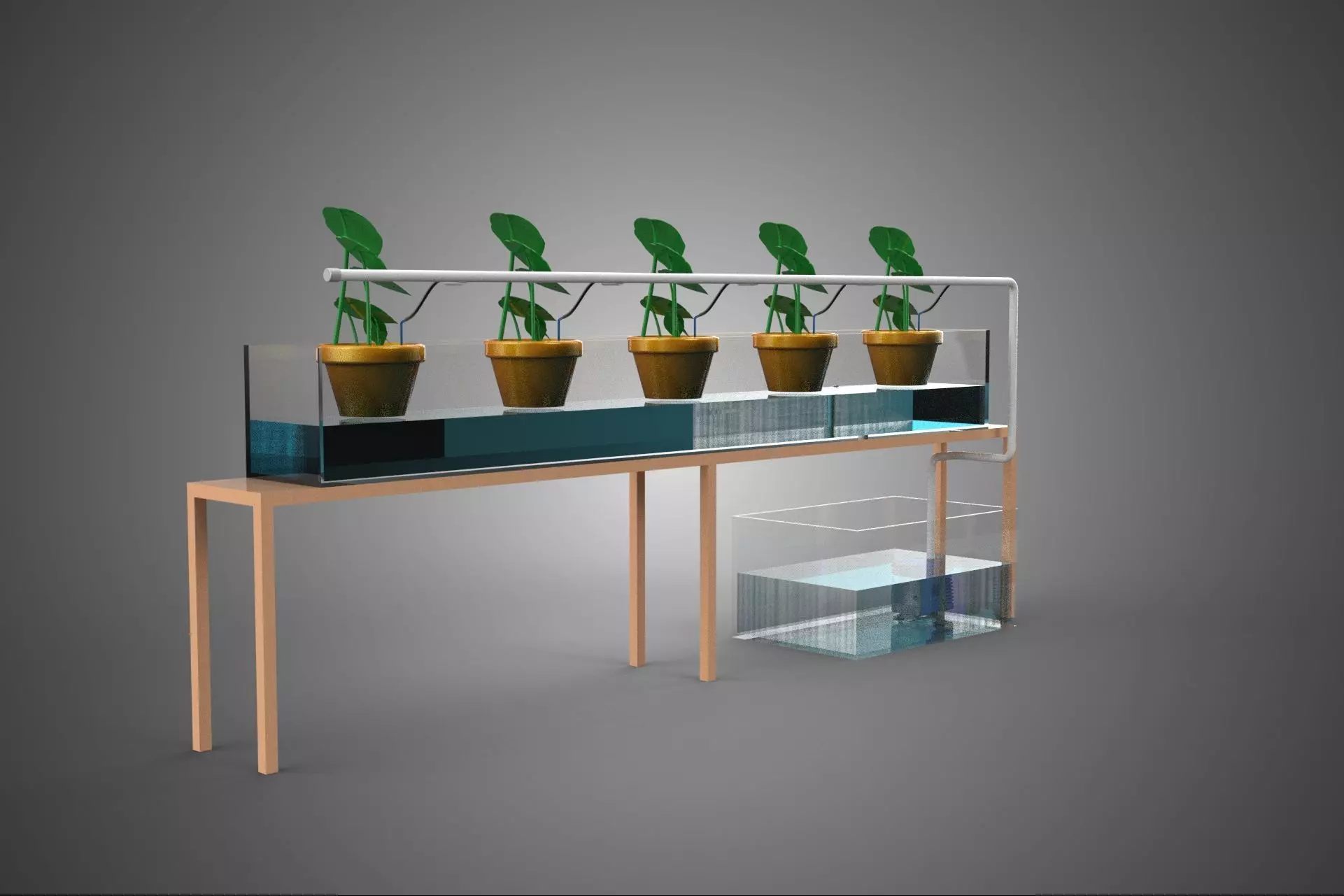 HYDROPONIC GROWTH PLANT FARMING DRIP IRRIGATION SYSTEM GARDENING 3D model_10