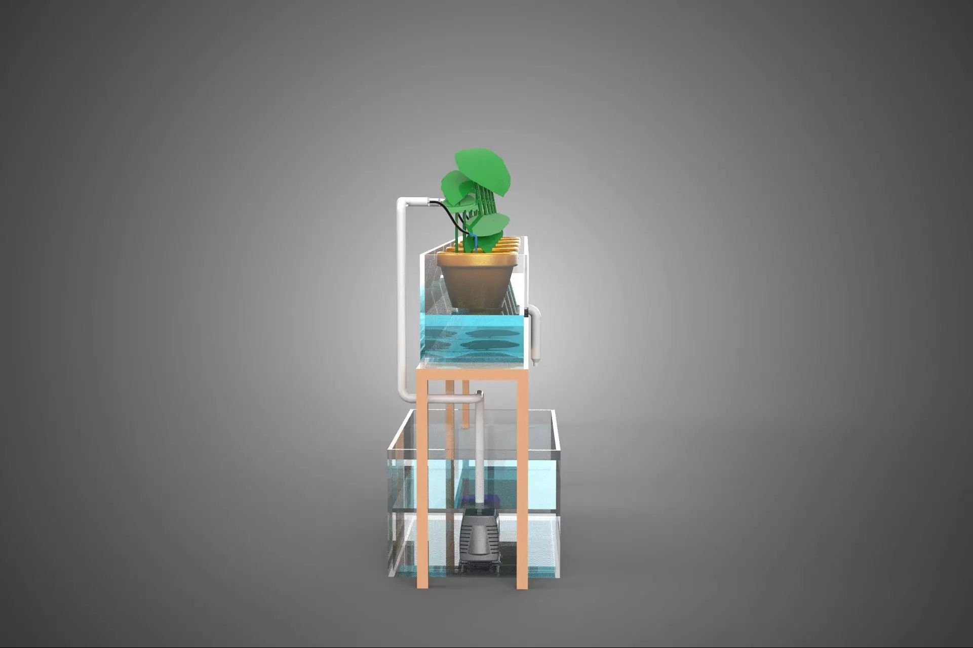 HYDROPONIC GROWTH PLANT FARMING DRIP IRRIGATION SYSTEM GARDENING 3D model_13