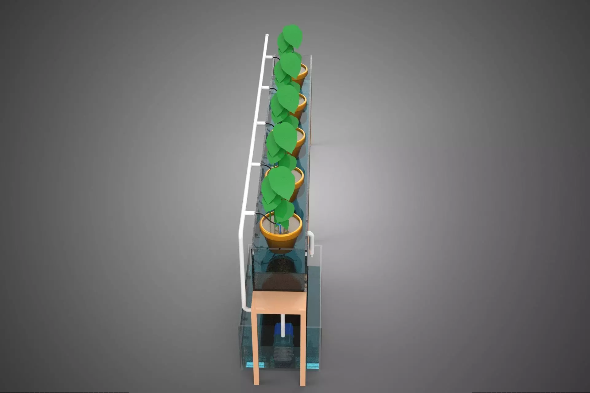 HYDROPONIC GROWTH PLANT FARMING DRIP IRRIGATION SYSTEM GARDENING 3D model_6