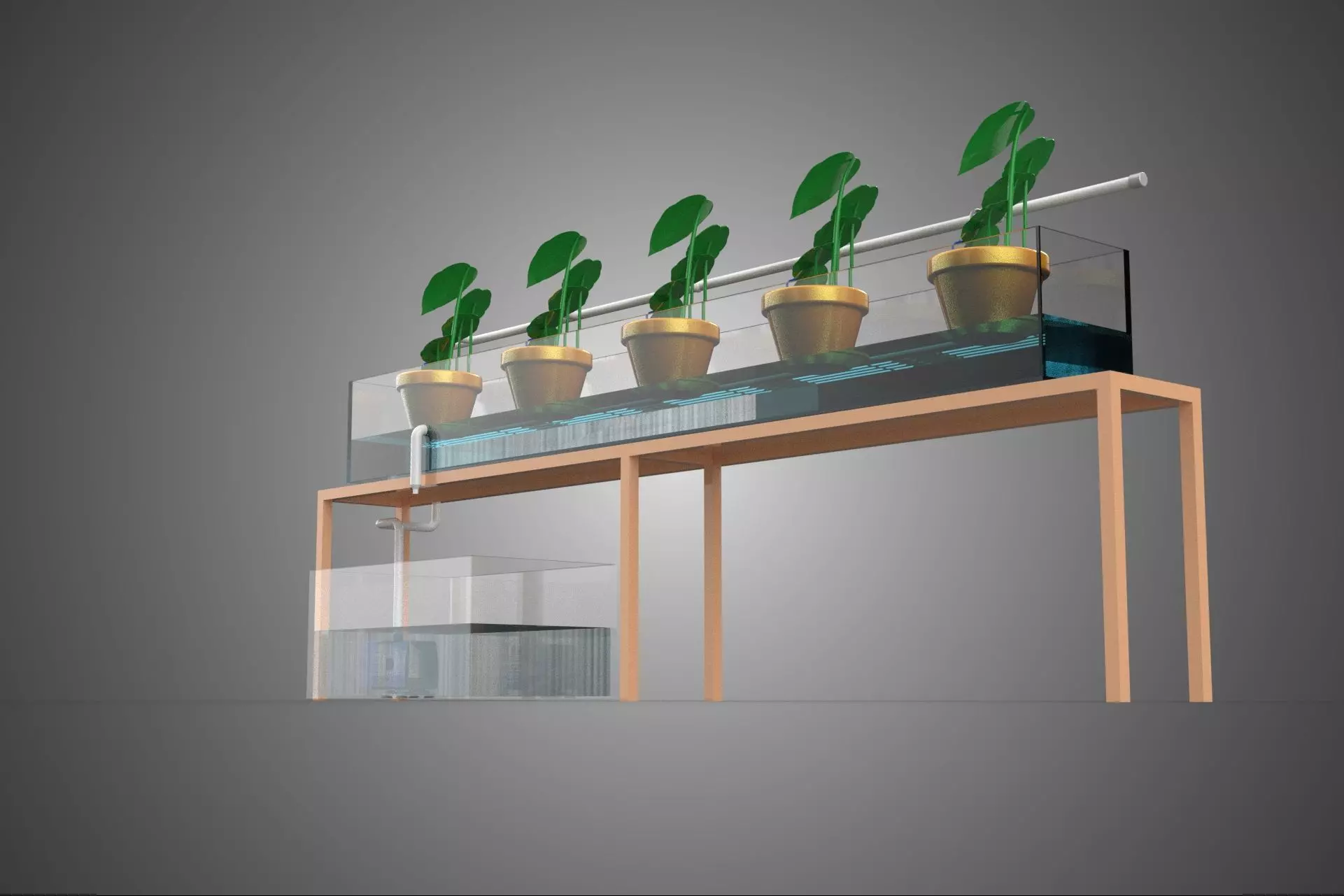 HYDROPONIC GROWTH PLANT FARMING DRIP IRRIGATION SYSTEM GARDENING 3D model_24