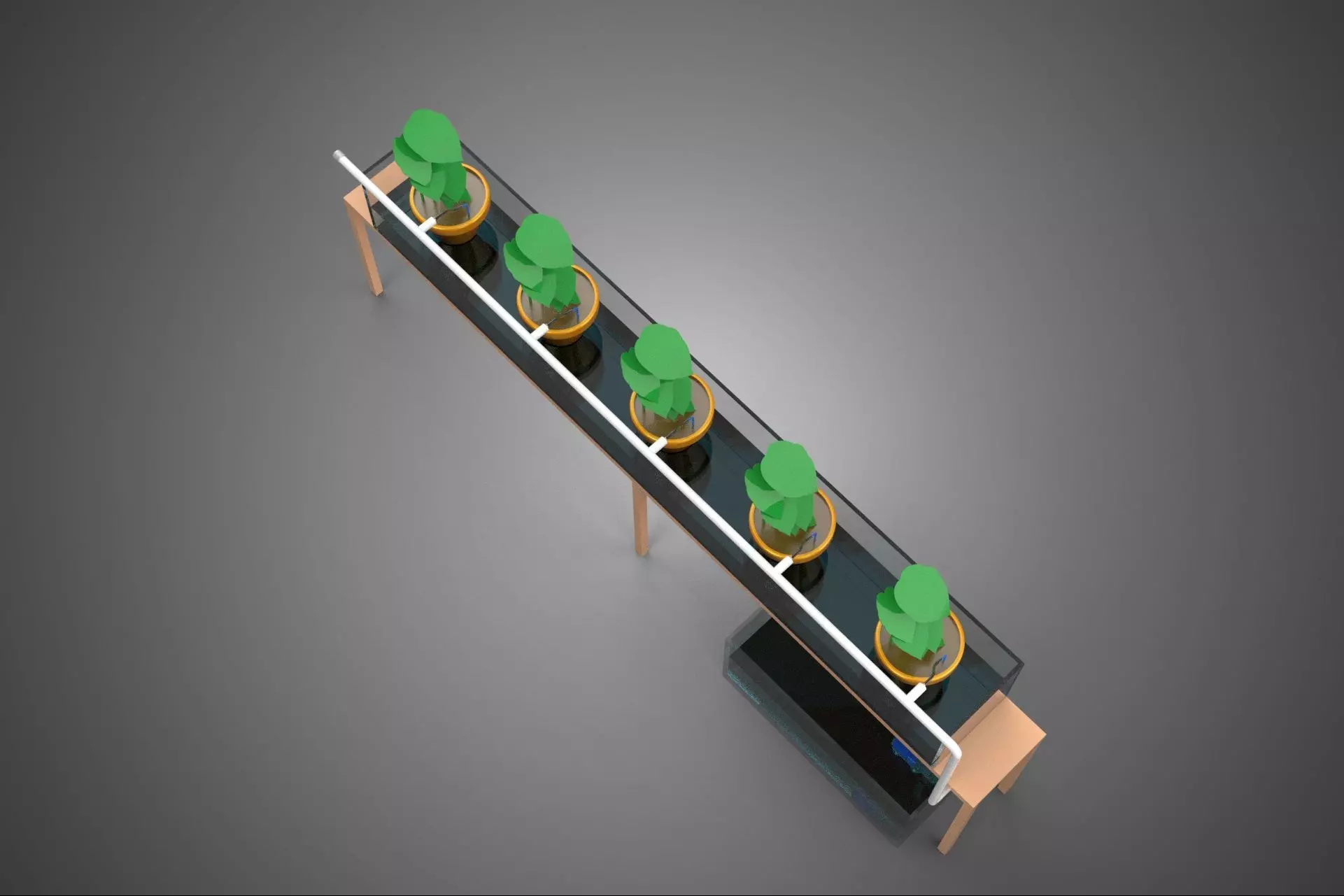 HYDROPONIC GROWTH PLANT FARMING DRIP IRRIGATION SYSTEM GARDENING 3D model_27