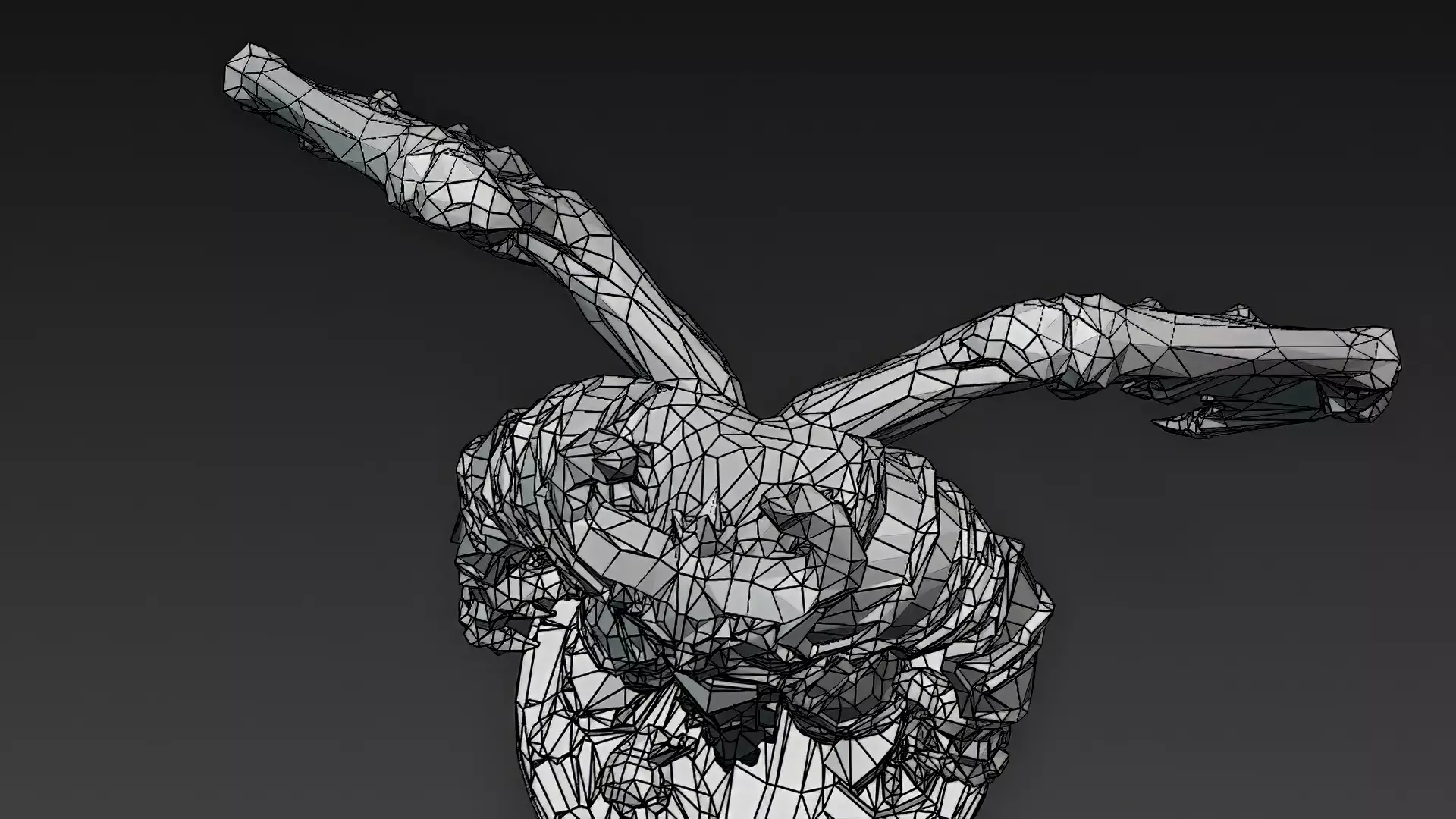 Horror Statue Demon 3D Model Low-poly 3D model_16