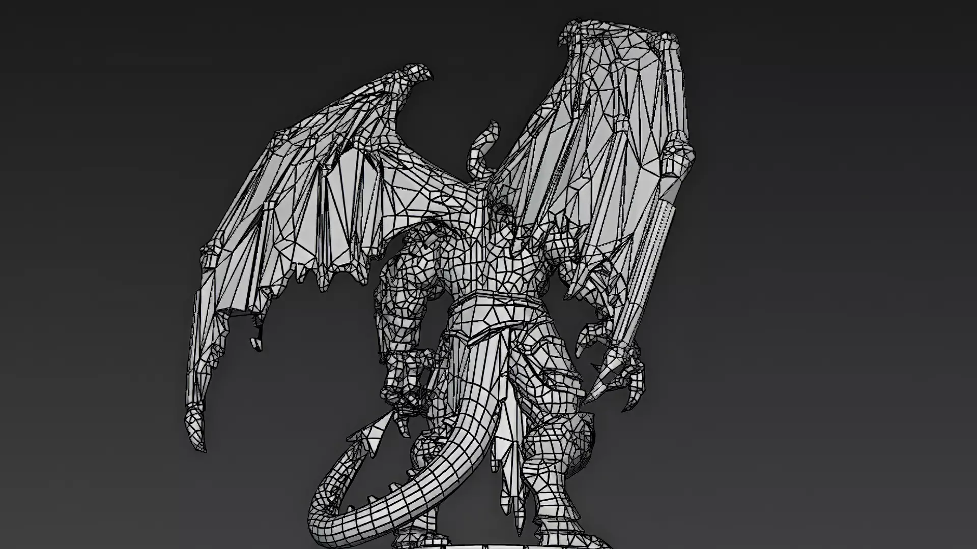 Horror Statue Demon 3D Model Low-poly 3D model_15