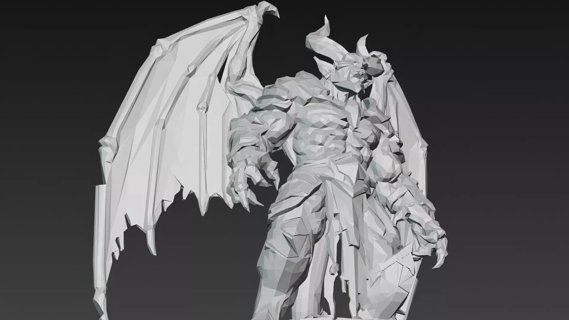 Horror Statue Demon 3D Model Low-poly 3D model_13