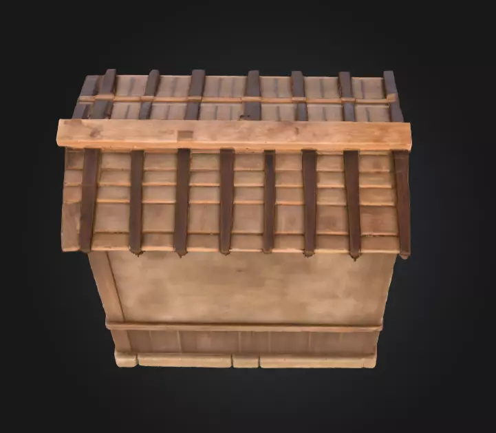 Mountain Tea House Slice Japanese Style Low-poly 3D model_11