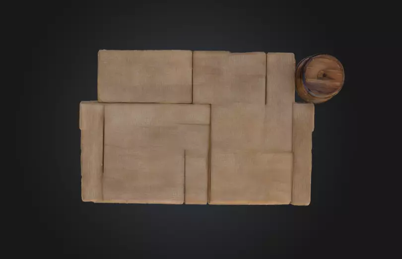 Mountain Tea House Slice Japanese Style Low-poly 3D model_16