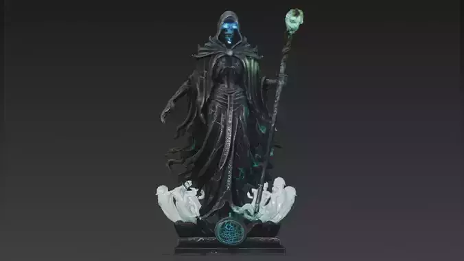 Horror Statue Ghost 3D Model Low-poly 3D model