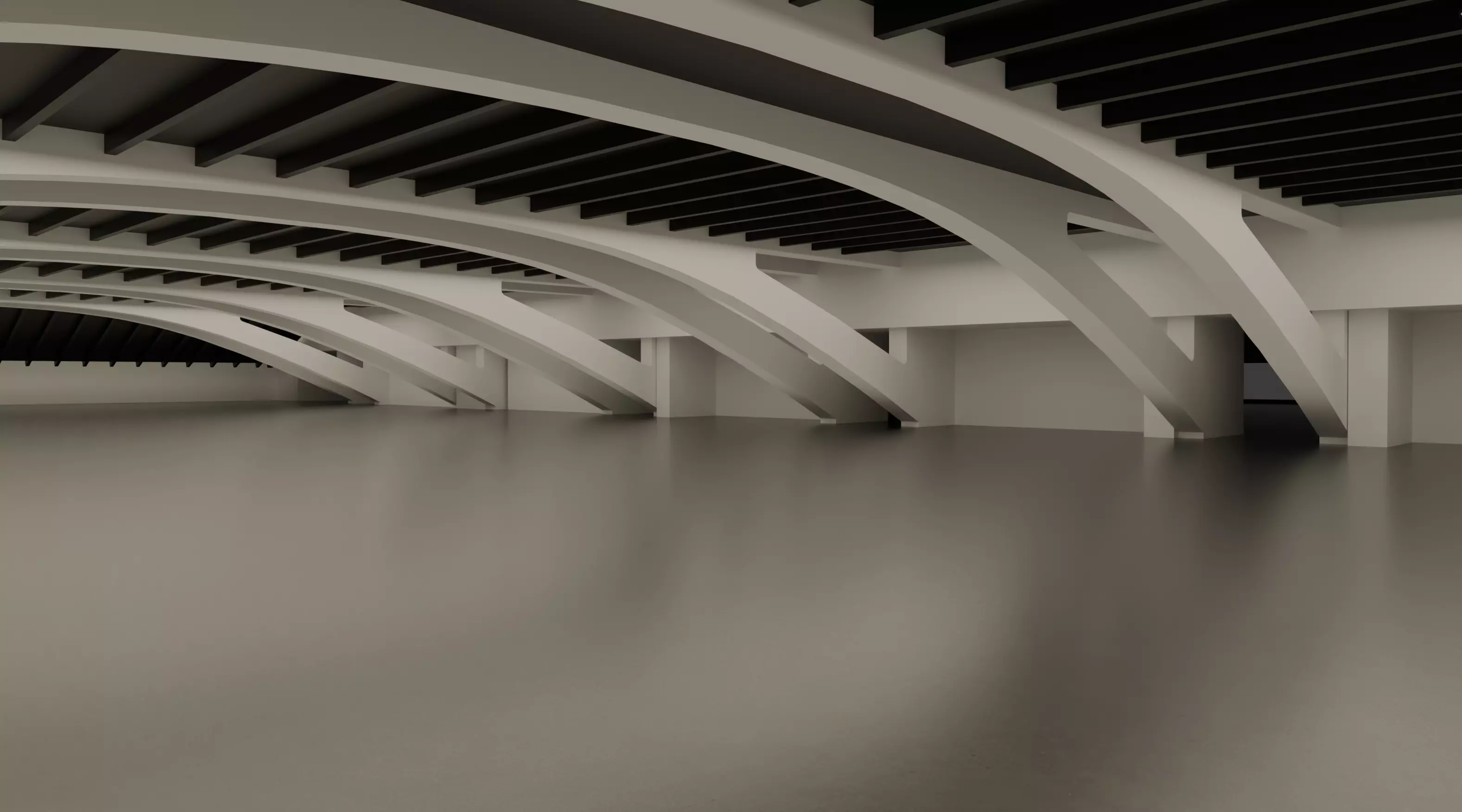 Moscone North South Exhibit Halls ABC Low-poly 3D model_1