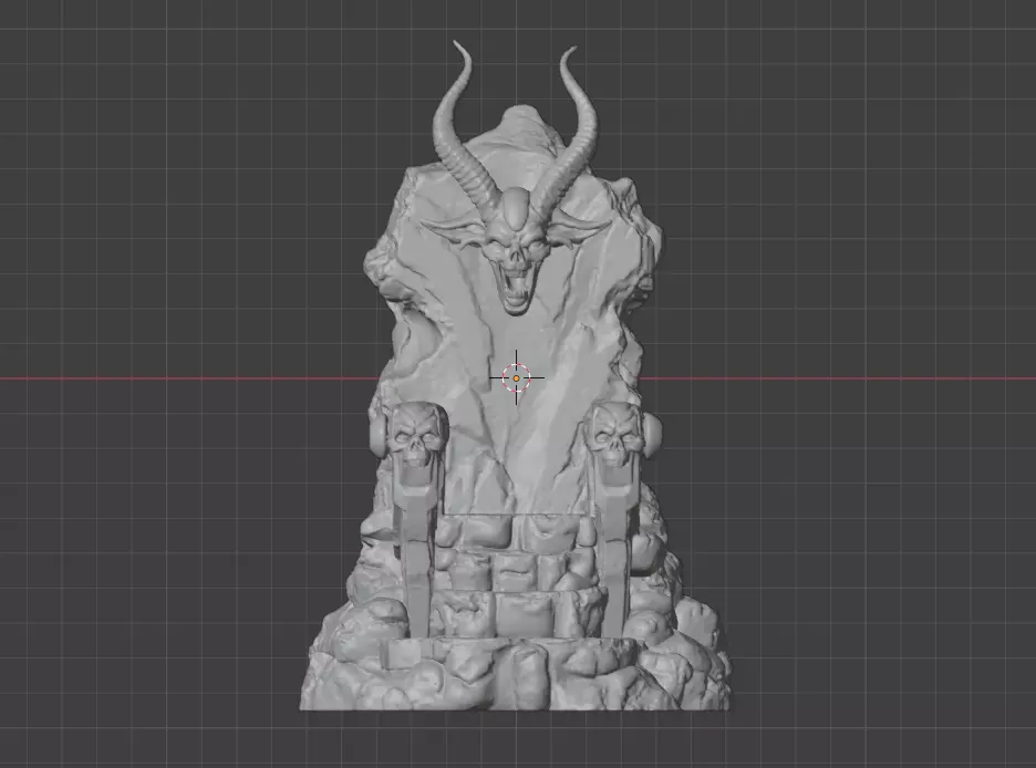 Infernal Lava Throne Low-poly 3D model_16