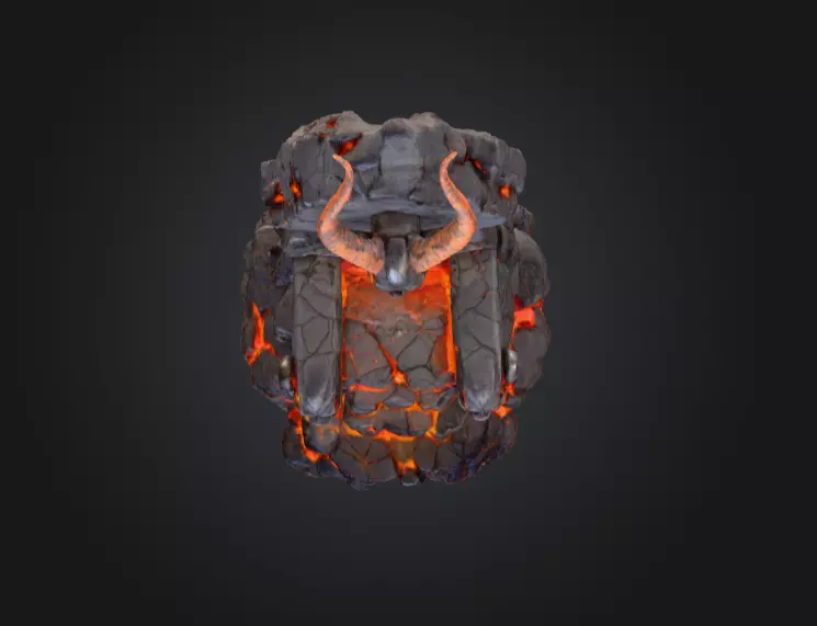 Infernal Lava Throne Low-poly 3D model_14