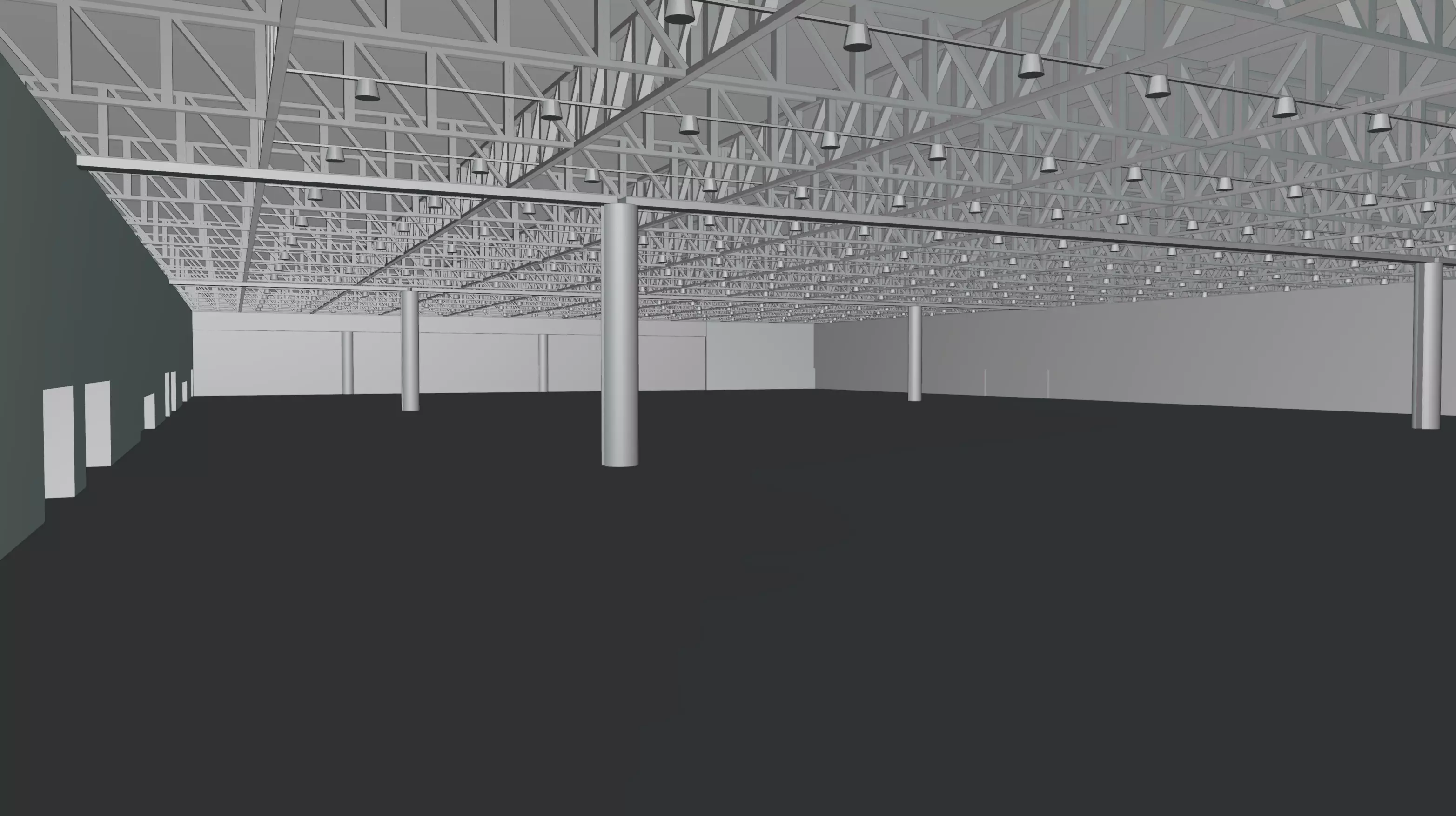 San Diego Convention Center Halls EFGH Low-poly 3D model_2