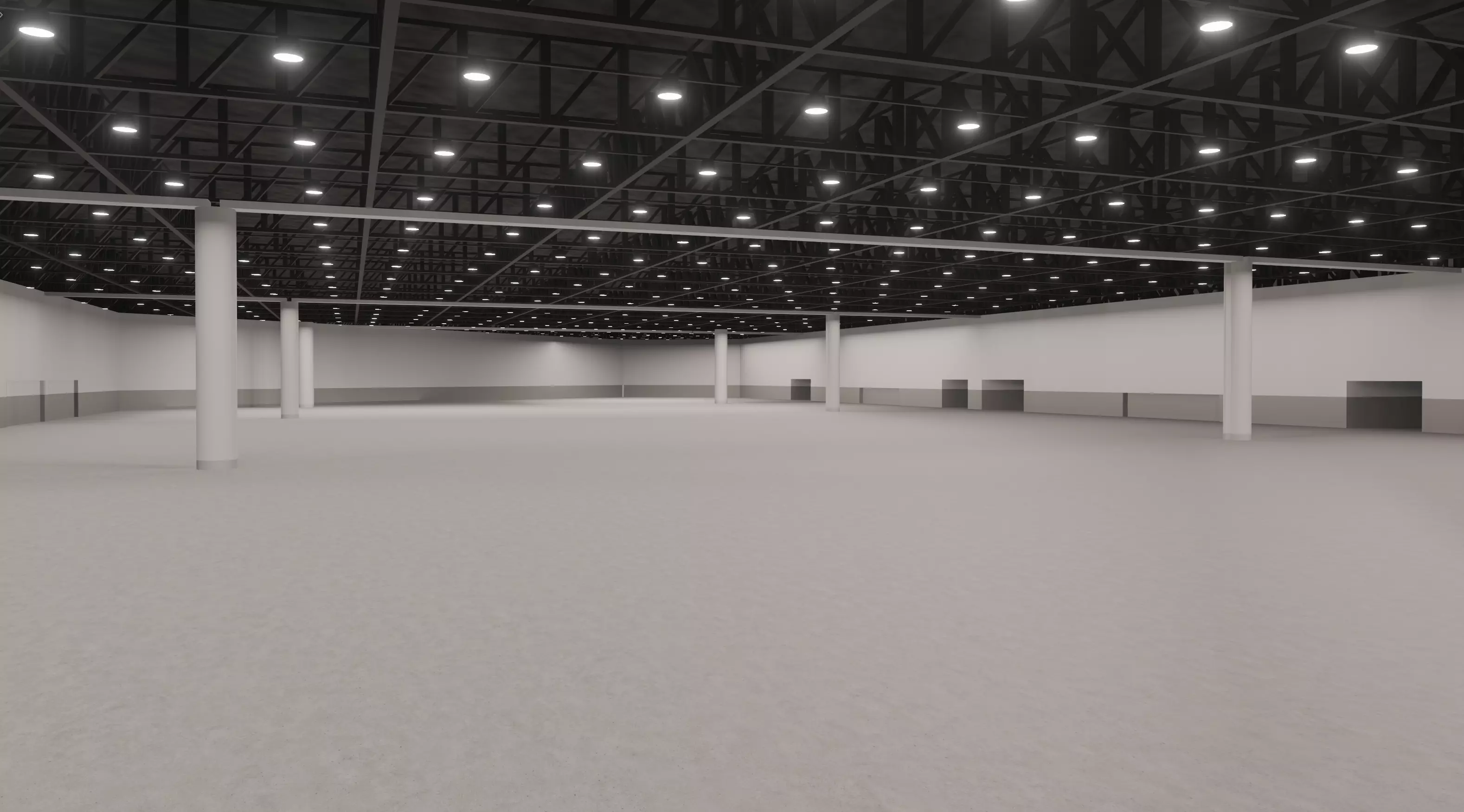 San Diego Convention Center Halls EFGH Low-poly 3D model_0