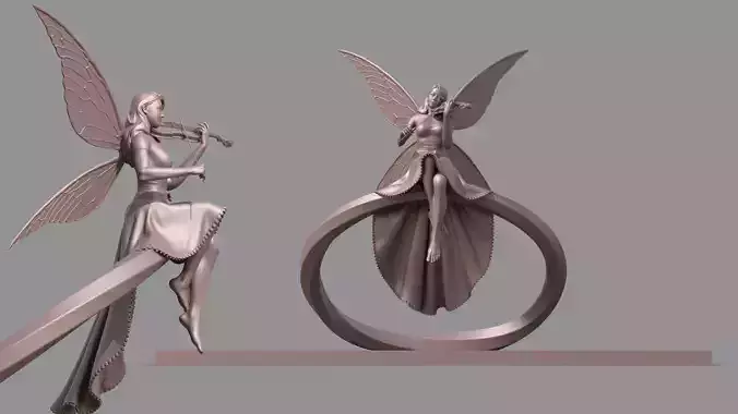 Butterfly girl violin performance