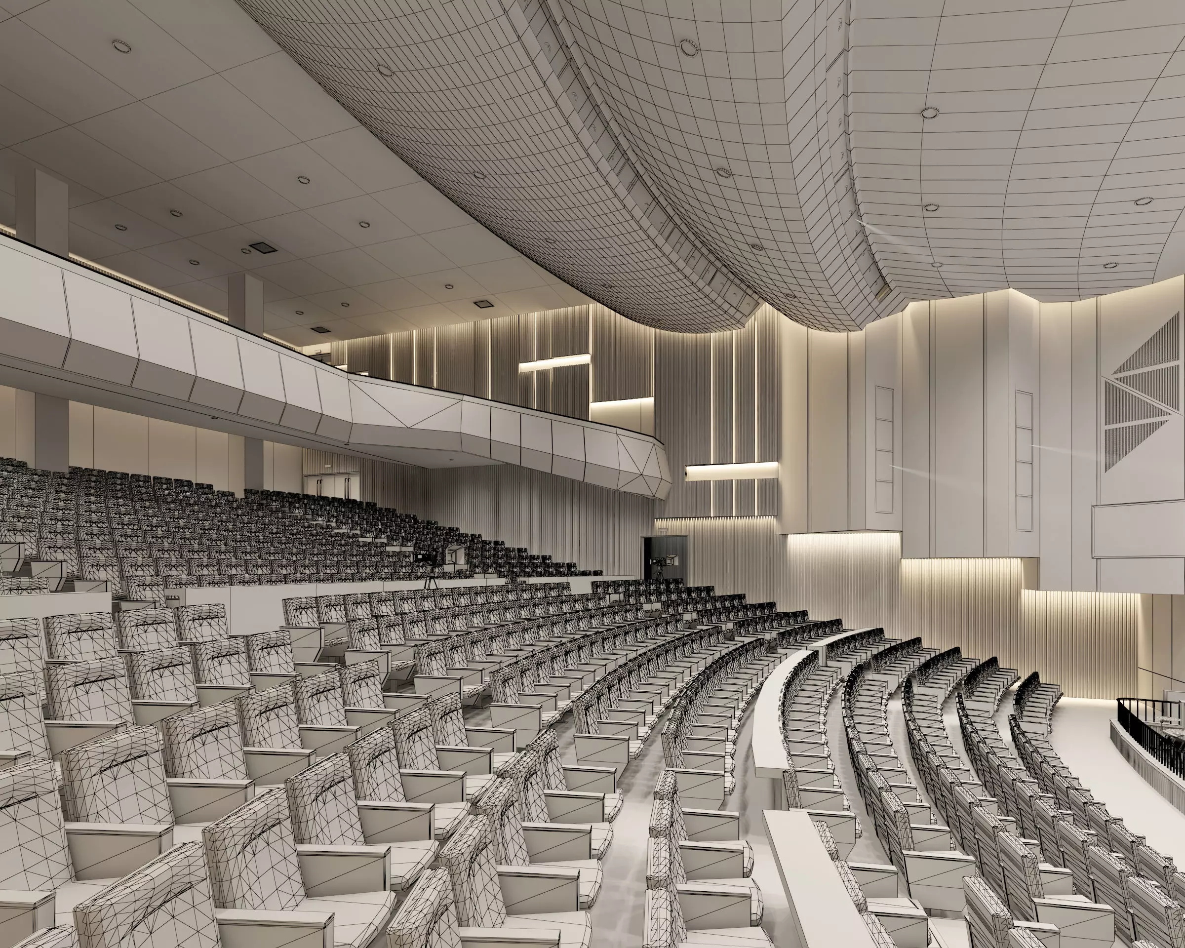 Opera House Low-poly 3D model_7