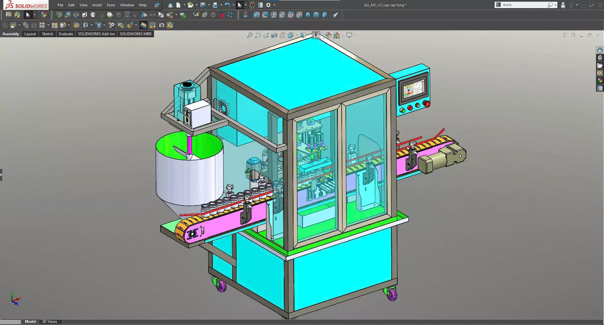 FILLING MACHINE SOLIDWORKS 2018 3D model