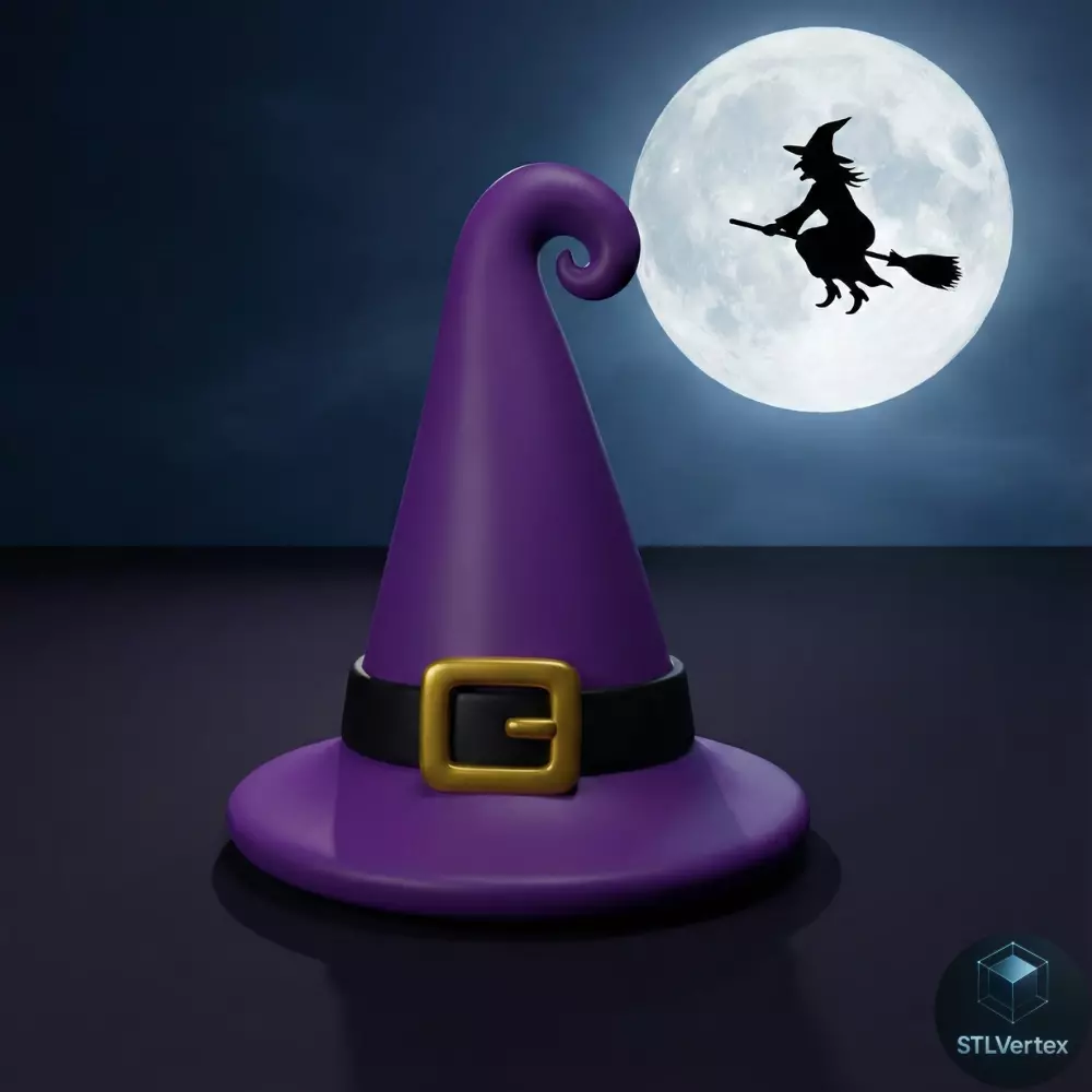 Hat witch stl free 3D Printable Model Free 3D print model