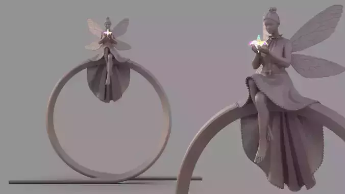 Butterfly girl sculpture