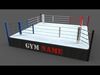 PBR Modular Professional Boxing Rings 20ftx20ft Low-poly 3D model_1
