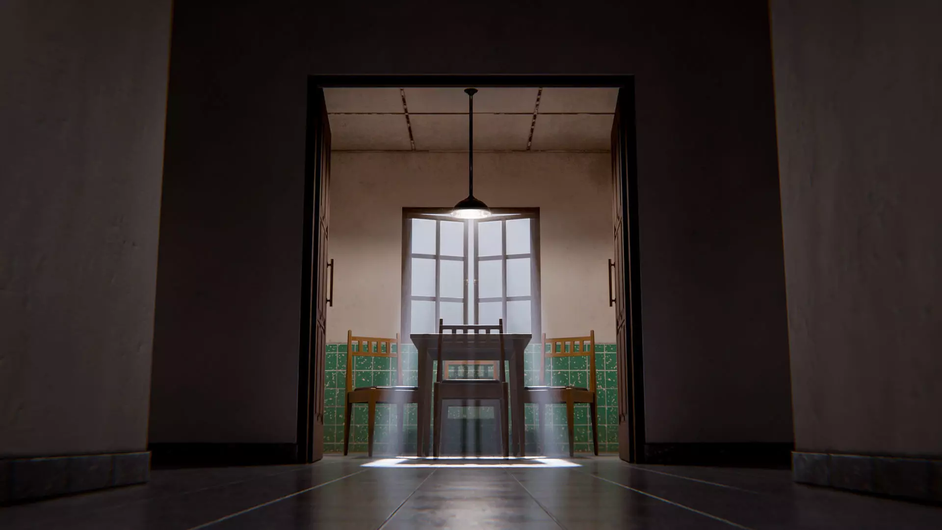 The Waiting Table Low-poly 3D model_4