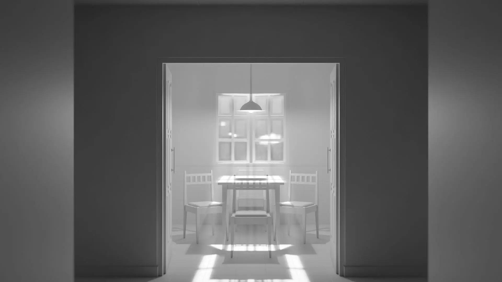 The Waiting Table Low-poly 3D model_10