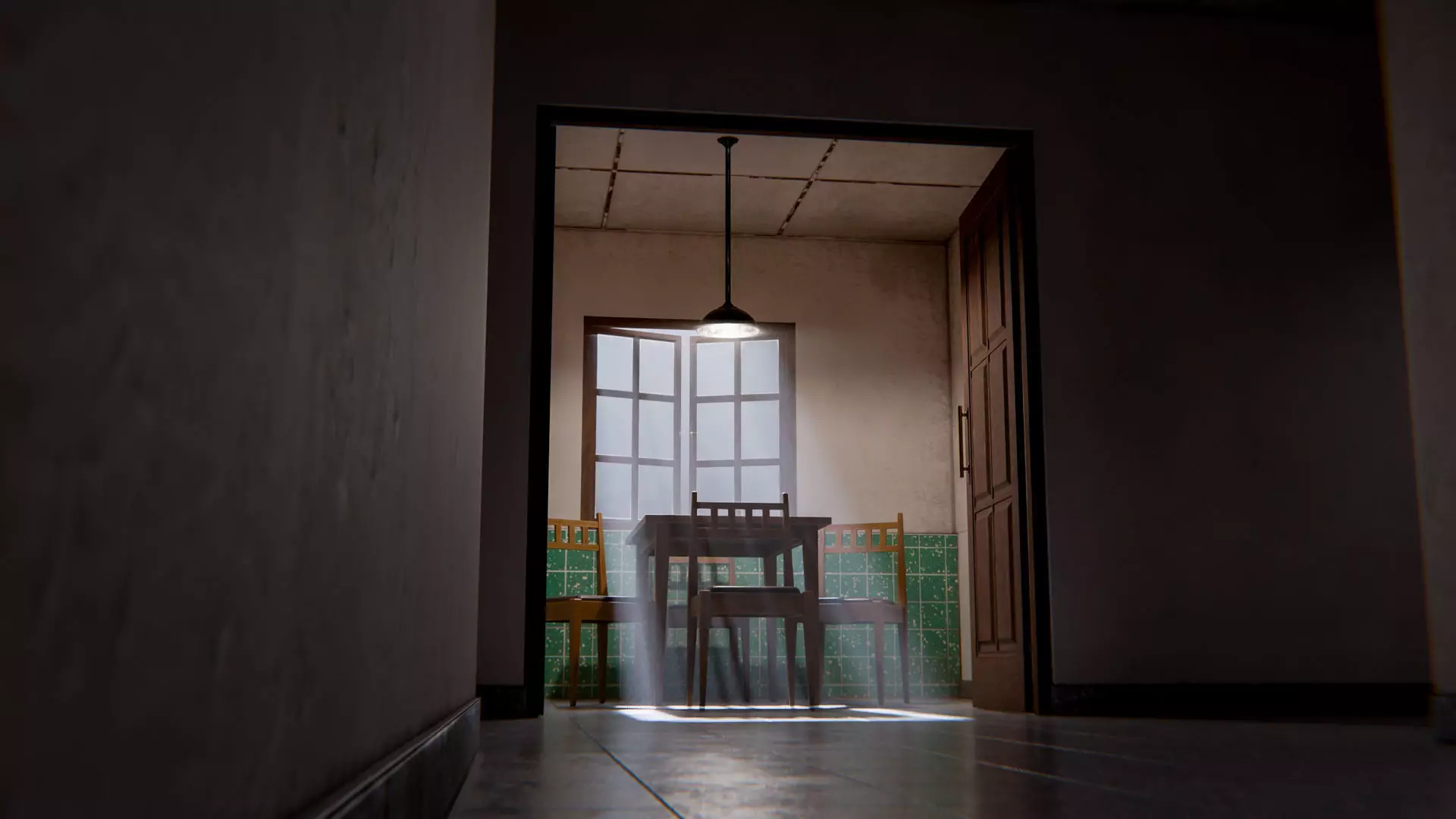 The Waiting Table Low-poly 3D model_6