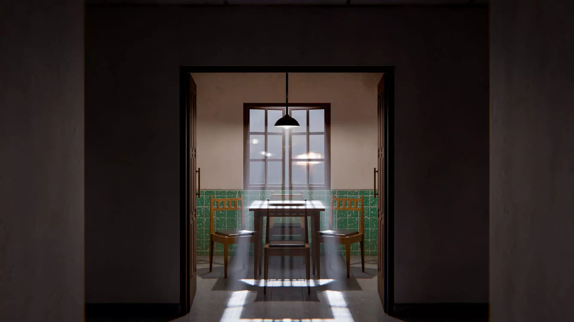 The Waiting Table Low-poly 3D model_1