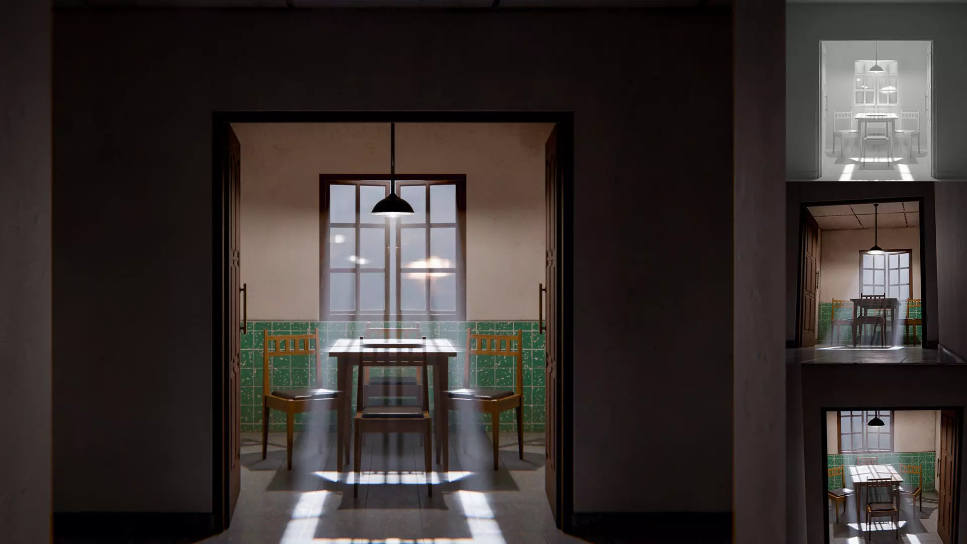 The Waiting Table Low-poly 3D model_0